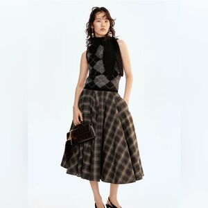 H&M MOHAIR-BLEND SCARF-COLLAR TOP NWT Sz Medium